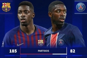 开云体育APP官网-登贝莱巴萨与巴黎数据对比：185场40球41助7冠&amp;82场38球19助5冠